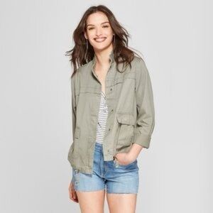 Universal Thread Women’s Lightweight Utility Jacket Olive Green Size Medium
